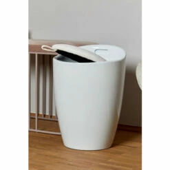 WENKO Wäschesammler & Badhocker Canaro Weiß, 120 Kg Tragkraft, Kunststoff (ABS) -Günstiges Wenko Geschäft unnamed file 1000