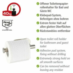 Wenko Turbo-Loc® Edelstahl Toilettenpapierhalter Orea Matt -Günstiges Wenko Geschäft unnamed file 10014
