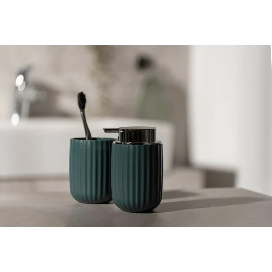 Wenko Zahnputzbecher Agropoli Dunkelgrün 6 Wenko Zahnputzbecher Agropoli Dunkelgrün – Bild 4