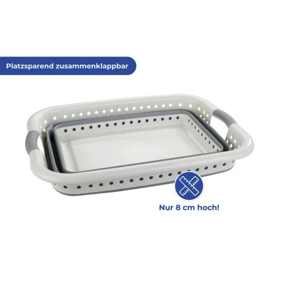 Wenko Wäschekorb Faltbar Weiß-grau 7 Wenko Wäschekorb Faltbar Weiß-grau – Bild 5