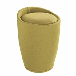 Wenko Hocker Candy Green Leinenoptik