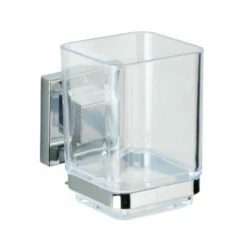 Wenko Vacuum-Loc® Zahnputzbecher Quadro Edelstahl