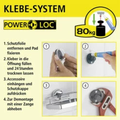 Wenko Power-Loc® Eckablage Bralia Weiß