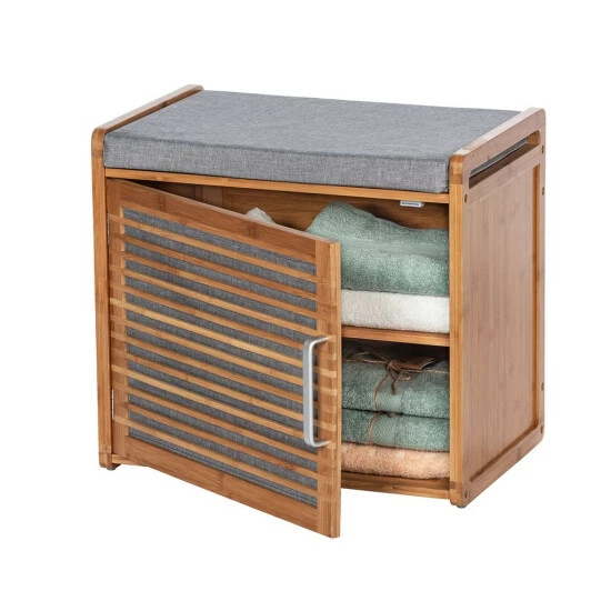 Wenko Schuhschrank Aus Bambus Mit Sitzpolster Bahari 4 Wenko Schuhschrank Aus Bambus Mit Sitzpolster Bahari – Bild 2