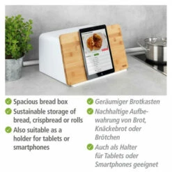 Wenko Brotkasten Mit Bambusbrett, Weiß 26 Wenko Brotkasten Mit Bambusbrett, Weiß -Günstiges Wenko Geschäft unnamed file 10430