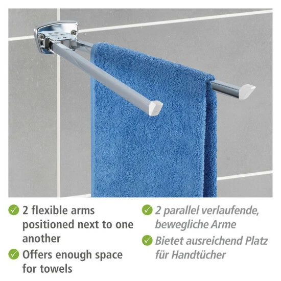 Wenko Handtuchhalter Basic Glänzend 5 Wenko Handtuchhalter Basic Glänzend – Bild 3