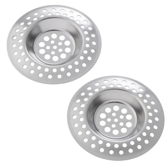 Wenko Abfluss-Sieb Edelstahl 2er Set 6 Wenko Abfluss-Sieb Edelstahl 2er Set – Bild 4