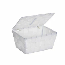 Wenko Aufbewahrungskorb Mit Deckel Adria Weiß