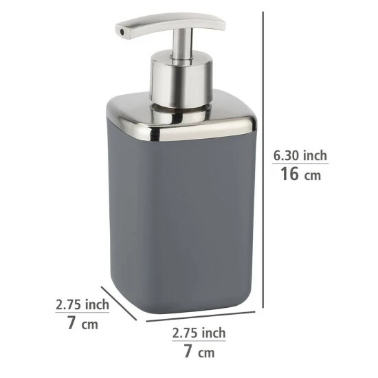 Wenko Seifenspender Barcelona Anthrazit 5 Wenko Seifenspender Barcelona Anthrazit – Bild 3