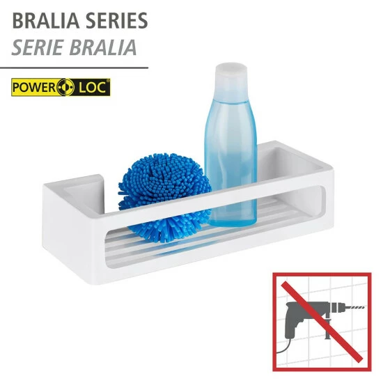 Wenko Power-Loc® Wandablage Bralia Weiß 4 Wenko Power-Loc® Wandablage Bralia Weiß – Bild 2