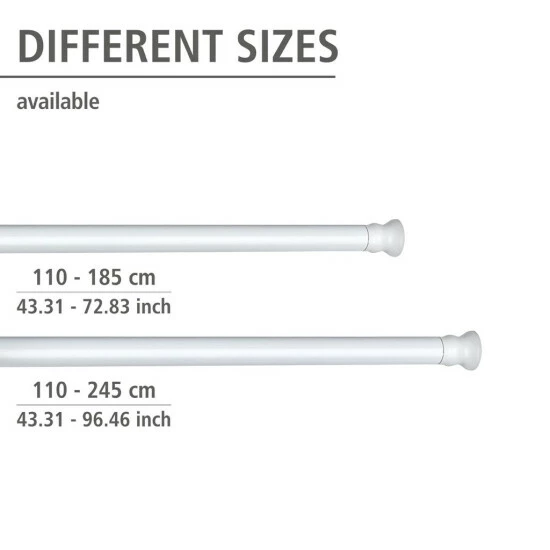 Wenko Teleskop Duschstange Extra Stark Weiß 110 - 245 Cm 14 Wenko Teleskop Duschstange Extra Stark Weiß 110 - 245 Cm – Bild 12