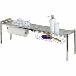 Wenko Spülbeckenregal Exquisit 93 X 30 X 21,5 Cm - Mit Küchenrollenhalter Und Schubfach, Chrom -Günstiges Wenko Geschäft unnamed file 10827