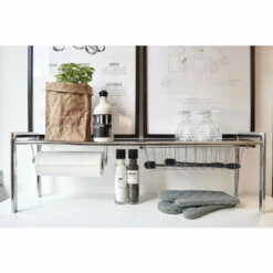 Wenko Spülbeckenregal Exquisit 93 X 30 X 21,5 Cm - Mit Küchenrollenhalter Und Schubfach, Chrom -Günstiges Wenko Geschäft unnamed file 10830