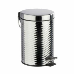 Wenko Kosmetik Treteimer Spiro Glänzend Edelstahl