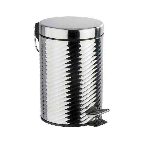 Wenko Kosmetik Treteimer Spiro Glänzend Edelstahl 3 Wenko Kosmetik Treteimer Spiro Glänzend Edelstahl