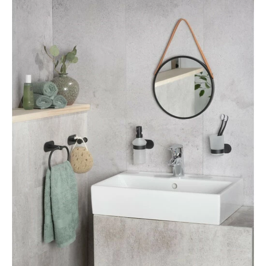 Wenko Turbo-Loc® Edelstahl Zahnputzbecherhalter Uno Orea Black Matt 5 Wenko Turbo-Loc® Edelstahl Zahnputzbecherhalter Uno Orea Black Matt – Bild 3