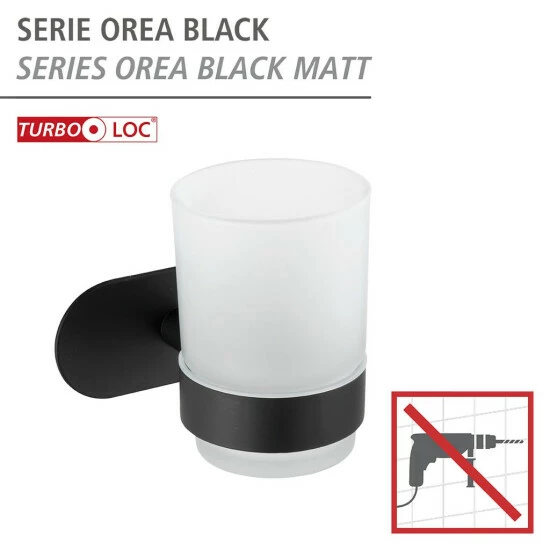 Wenko Turbo-Loc® Edelstahl Zahnputzbecherhalter Uno Orea Black Matt 9 Wenko Turbo-Loc® Edelstahl Zahnputzbecherhalter Uno Orea Black Matt – Bild 7