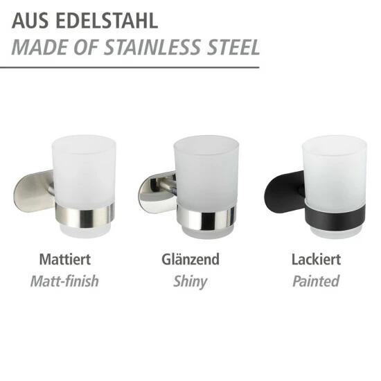 Wenko Turbo-Loc® Edelstahl Zahnputzbecherhalter Uno Orea Black Matt 12 Wenko Turbo-Loc® Edelstahl Zahnputzbecherhalter Uno Orea Black Matt – Bild 10