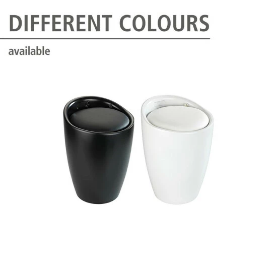 Wenko Hocker Candy Black Matt, Mit Wäschesack 9 Wenko Hocker Candy Black Matt, Mit Wäschesack – Bild 7