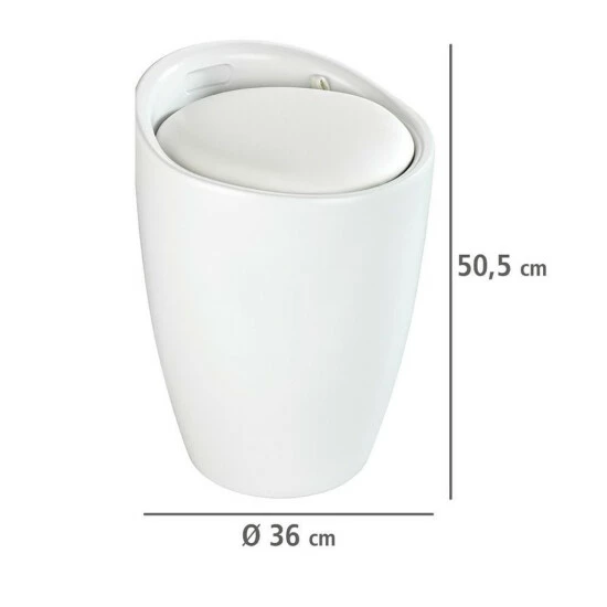 Wenko Hocker Candy Black Matt, Mit Wäschesack 13 Wenko Hocker Candy Black Matt, Mit Wäschesack – Bild 11