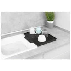 Wenko Abtropfmatte Nelia Mit Abtropfgestell Schwarz -Günstiges Wenko Geschäft unnamed file 11083