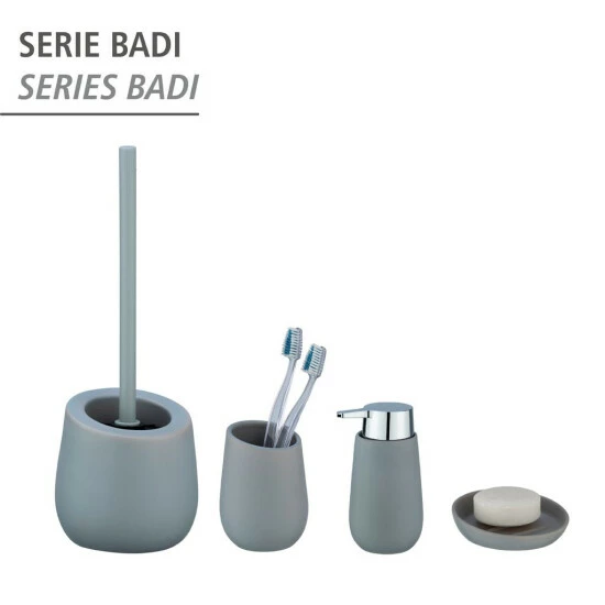 Wenko Zahnputzbecher Badi Grau Keramik 8 Wenko Zahnputzbecher Badi Grau Keramik – Bild 6