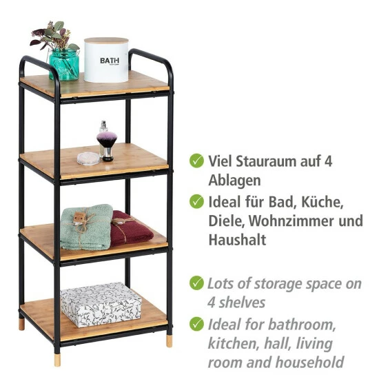 Wenko Regal Loft Aus Bambus Mit 4 Etagen 7 Wenko Regal Loft Aus Bambus Mit 4 Etagen – Bild 5
