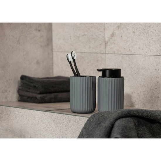 Wenko Zahnputzbecher Belluno Grau Keramik 3 Wenko Zahnputzbecher Belluno Grau Keramik