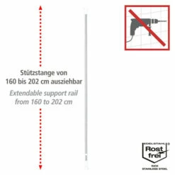 Wenko Teleskop-Garderoben-Set Edelstahl 3-teilig -Günstiges Wenko Geschäft unnamed file 11515