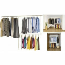 Wenko Teleskop-Garderoben-Set Edelstahl 3-teilig -Günstiges Wenko Geschäft unnamed file 11518