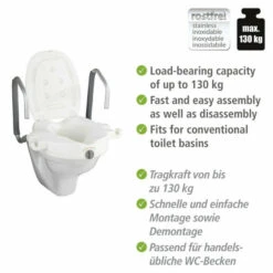 Wenko WC-Sitz Erhöhung Mit Stützgriffen Secura -Günstiges Wenko Geschäft unnamed file 11552