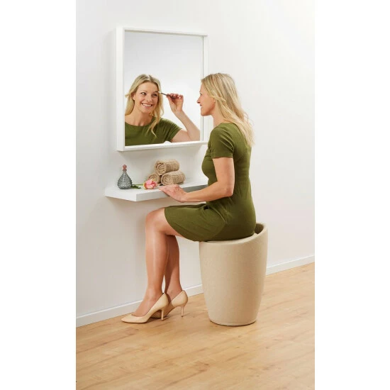 Wenko Hocker Candy Beige Leinenoptik, Mit Wäschesack 5 Wenko Hocker Candy Beige Leinenoptik, Mit Wäschesack – Bild 3