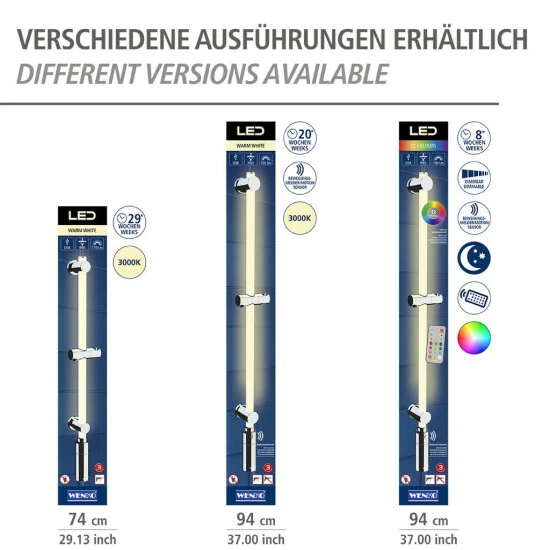Wenko LED Duschstangen-Set 94 Cm RGB + Warmweiß 12 Wenko LED Duschstangen-Set 94 Cm RGB + Warmweiß – Bild 10