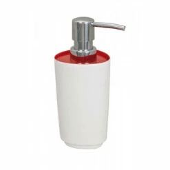 WENKO Seifenspender Alcamo - Melamin - Spender Für Seife Oder Lotion - Flüssigseife Dispenser - Shampoospender, Farbe:Rot -Günstiges Wenko Geschäft unnamed file 11804