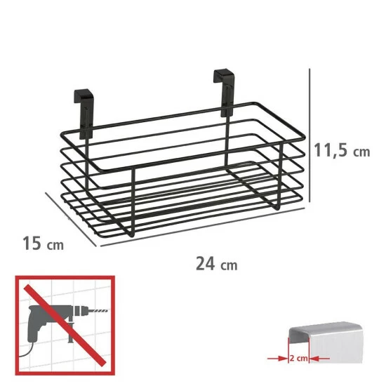 Wenko Einhängekorb Klein Schwarz 16 Wenko Einhängekorb Klein Schwarz – Bild 14