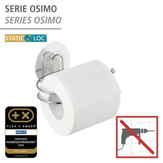 Wenko Static-Loc® Toilettenpapierhalter Osimo 7 Wenko Static-Loc® Toilettenpapierhalter Osimo – Bild 5