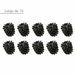 WENKO 10er Set Ersatzbürstenkopf Für Toilettenbürsten, Schwarz, Ø 8 Cm | Zum Einfachen Auswechseln -Günstiges Wenko Geschäft unnamed file 120