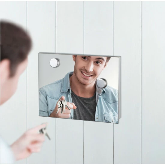 Wenko Schlüsselkasten Spiegel 20 X 15 Cm 6 Wenko Schlüsselkasten Spiegel 20 X 15 Cm – Bild 4