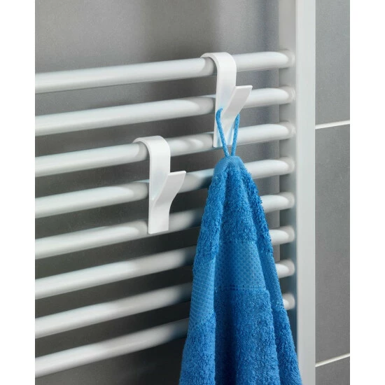 Wenko Rundheizkörper-Haken Weiß 6er Set 4 Wenko Rundheizkörper-Haken Weiß 6er Set – Bild 2