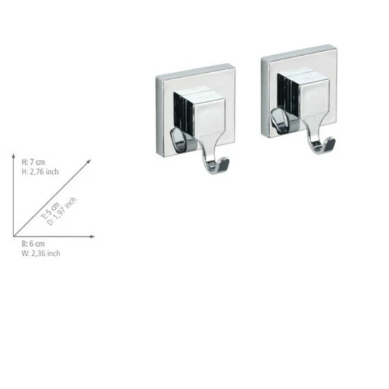 Wenko Vacuum-Loc® Haken-Set Eckig 3 Wenko Vacuum-Loc® Haken-Set Eckig