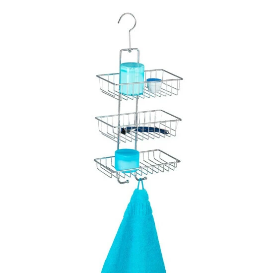 Wenko Exclusiv Duschcaddy Nivala 3 Ablagen & Reinigungsschwamm, 2er Set 4 Wenko Exclusiv Duschcaddy Nivala 3 Ablagen & Reinigungsschwamm, 2er Set – Bild 2