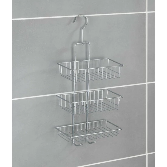 Wenko Exclusiv Duschcaddy Nivala 3 Ablagen & Reinigungsschwamm, 2er Set 8 Wenko Exclusiv Duschcaddy Nivala 3 Ablagen & Reinigungsschwamm, 2er Set – Bild 6