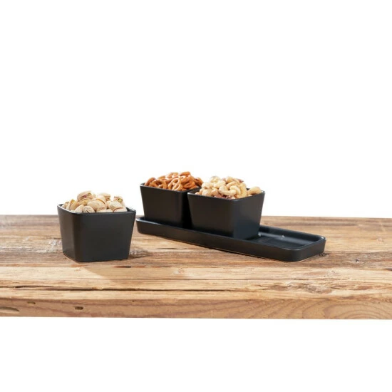 Wenko Snack & Dip Schalen Set Schwarz Matt 7 Wenko Snack & Dip Schalen Set Schwarz Matt – Bild 5