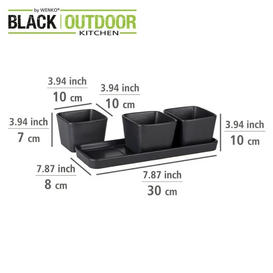 Wenko Snack & Dip Schalen Set Schwarz Matt 9 Wenko Snack & Dip Schalen Set Schwarz Matt – Bild 7