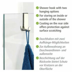 Wenko Doppel-Duschhaken Vieste Edelstahl Matt -Günstiges Wenko Geschäft unnamed file 12446