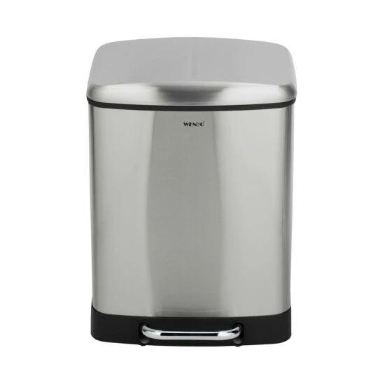 Wenko Treteimer Studio Easy-Close Duo Edelstahl 2 X 12 L 3 Wenko Treteimer Studio Easy-Close Duo Edelstahl 2 X 12 L