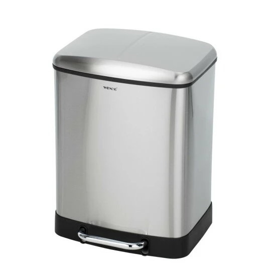 Wenko Treteimer Studio Easy-Close Duo Edelstahl 2 X 12 L 4 Wenko Treteimer Studio Easy-Close Duo Edelstahl 2 X 12 L – Bild 2