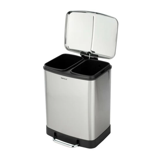 Wenko Treteimer Studio Easy-Close Duo Edelstahl 2 X 12 L 7 Wenko Treteimer Studio Easy-Close Duo Edelstahl 2 X 12 L – Bild 5