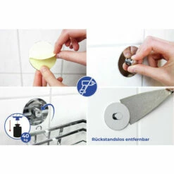 Wenko TurboFIX Edelstahl Duschabzieher Mit Wandhalter -Günstiges Wenko Geschäft unnamed file 12614