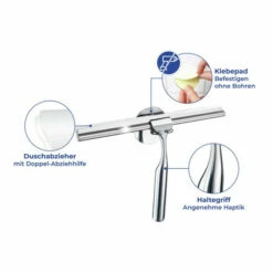 Wenko TurboFIX Edelstahl Duschabzieher Mit Wandhalter -Günstiges Wenko Geschäft unnamed file 12617